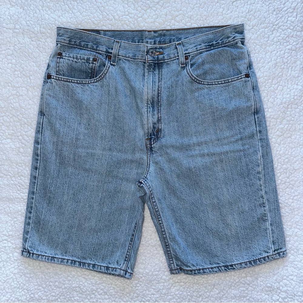 VTG Levi’s 505 shorts denim jean dad short mens jorts Y2K 2000s faded wash W36